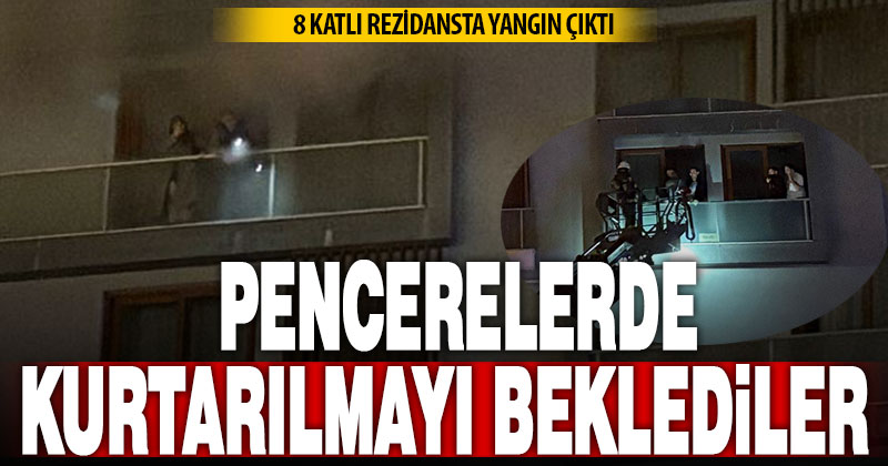 7 katlı rezidansta yangın çıktı