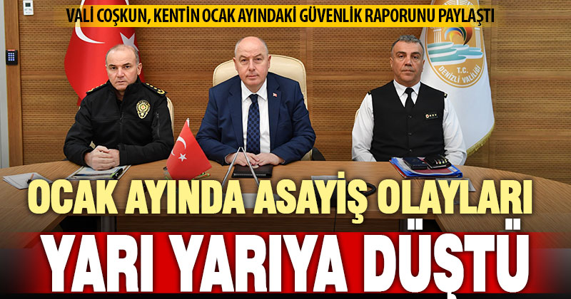 Denizli’de 2025 Ocak ayında suç oranlarda yüzde 50’den fazla azalma var
