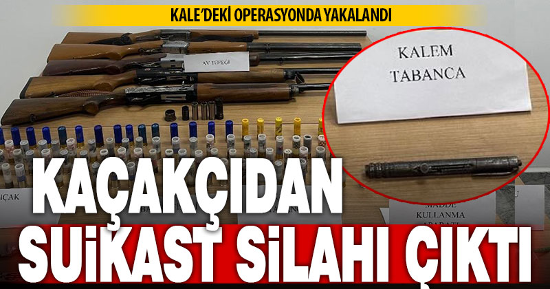 Kale’de kalem görünümlü silah yakalandı