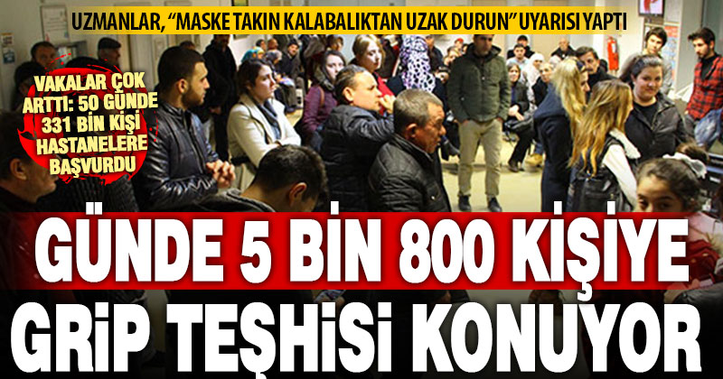 Denizli’de günde 5 bin 800 kişi grip şikayetiyle hastanelere gidiyor