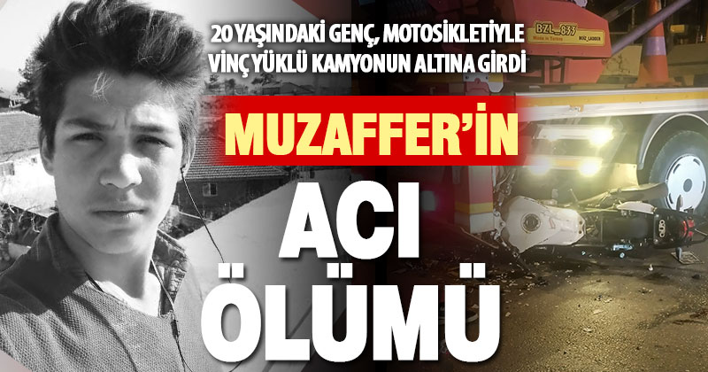 Vincin altında kalan genç motosiklet sürücüsü hayatını kaybetti