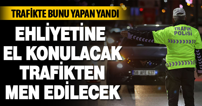 Trafikte bunu yapan yandı
