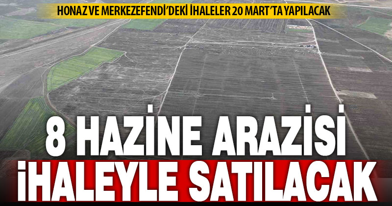 Denizli’de 8 hazine arazisi ihaleye çıkıyor