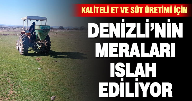 Denizli’nin meraları ıslah ediliyor