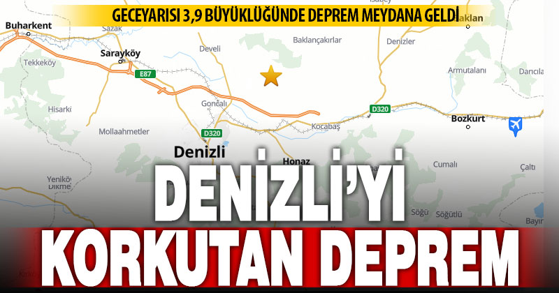 Denizli’deki düşük şiddetteki deprem endişe yarattı