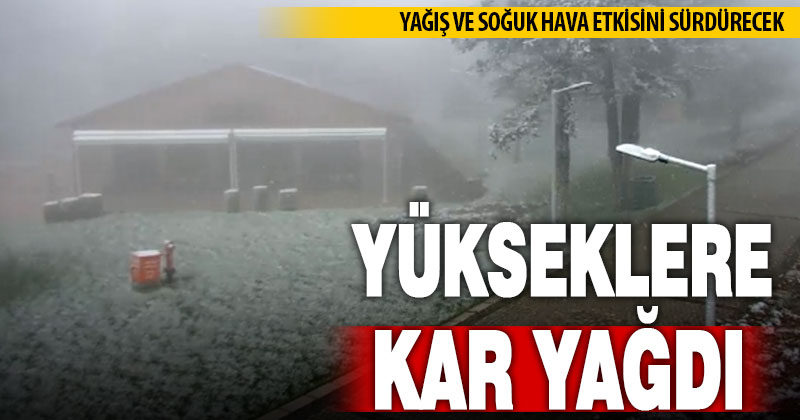 Denizli’nin yükseklerine kar yağdı