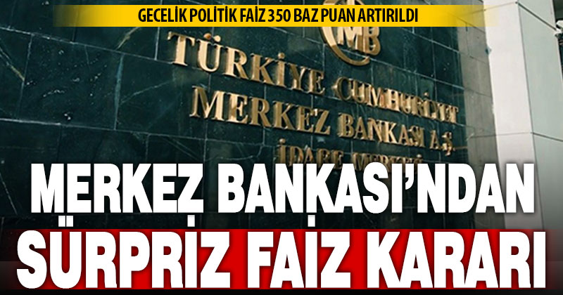Merkez Bankası faiz kararını açıkladı