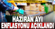 Haziran ayı enflasyon rakamları açıklandı