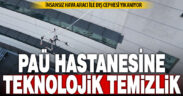 14 katlı hastane binası insansız hava aracı ile yıkandı