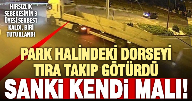 Park halindeki çalınan dorse bir ay süren takiple bulundu
