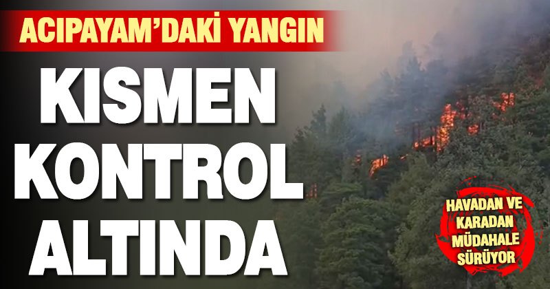 Acıpayam’daki orman yangını kısmen kontrol altına alındı