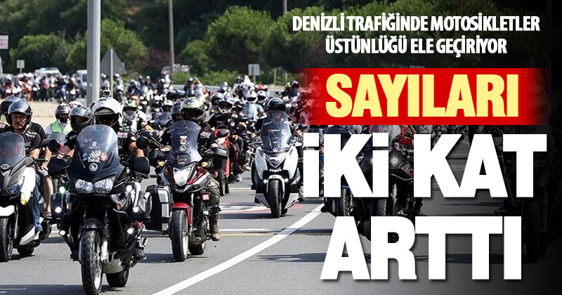 Denizli’de motosiklet sayısı 5 yılda ikiye katlandı