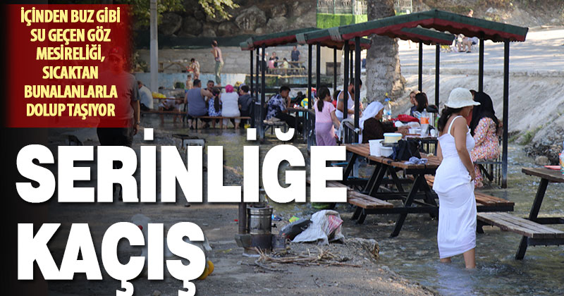 Aşırı sıcaklar, serinliğiyle cezbeden Göz Mesireliğine ilgiyi artırdı