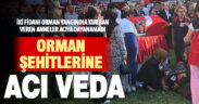 Eskişehir’de şehit olan iki orman görevlisi için Denizli’de hazin tören