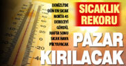 Denizli sıcaklıkta rekor kırıyor: Pazar gününe dikkat
