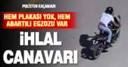 Plakasız ve abartı egzozlu motosiklet, polisin ısrarlı takibiyle yakalandı