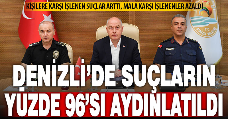 Denizli’nin 2025 Temmuz ayı asayiş verileri açıklandı