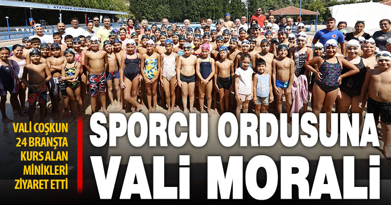 Vali Coşkun minik sporcularla bir araya geldi