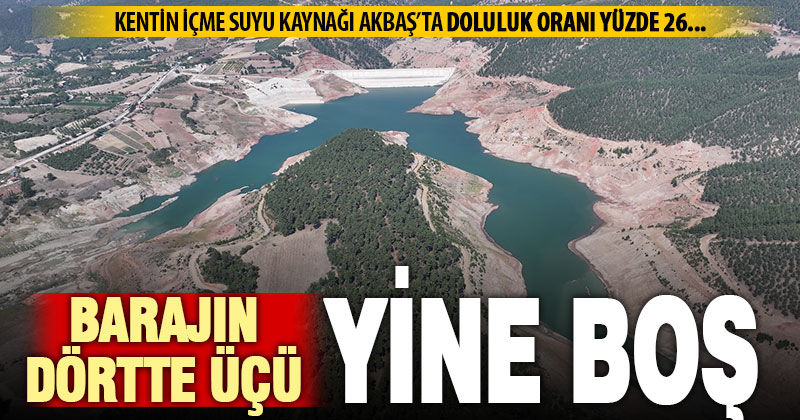 Akbaş Barajı’nın doluluk oranı yüzde 26 olarak ölçüldü