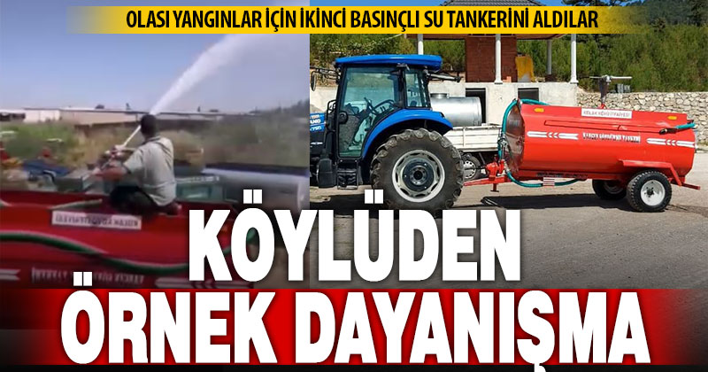 Kolak Köyünden örnek dayanışma: İkinci yangın tankeri köye kazandırıldı