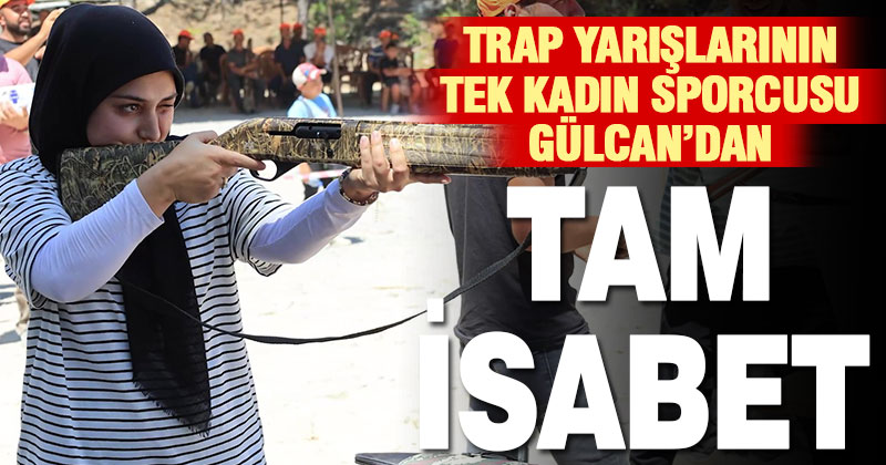Trap atışlarına katılan kadın sporcudan önemli başarı