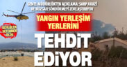 Buldan-Buharkent sınırındaki yangın yerleşim yerlerini tehdit ediyor