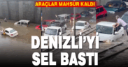 Denizli’de şiddetli yağışta alt geçidi su bastı! Araçlar sular altında kaldı