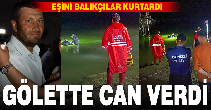 Serinlemek için gölete giren koca öldü, eşi son anda kurtarıldı