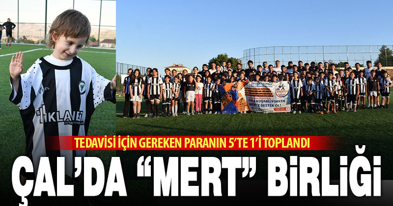 Çal’da kas hastası Mert’e moral