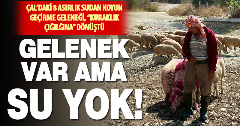 Çal’da 850 yıllık gelenek kuraklık çığlığına dönüştü