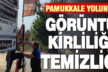 Zabıta, Pamukkale yolundaki usulsüz tabela ve afişleri topladı