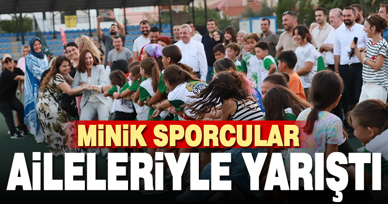 Denizli’de sporcular aileleriyle yarıştı