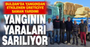 Buldan’da orman yangınından etkilenen üreticilere saman ve yem desteği sağlandı