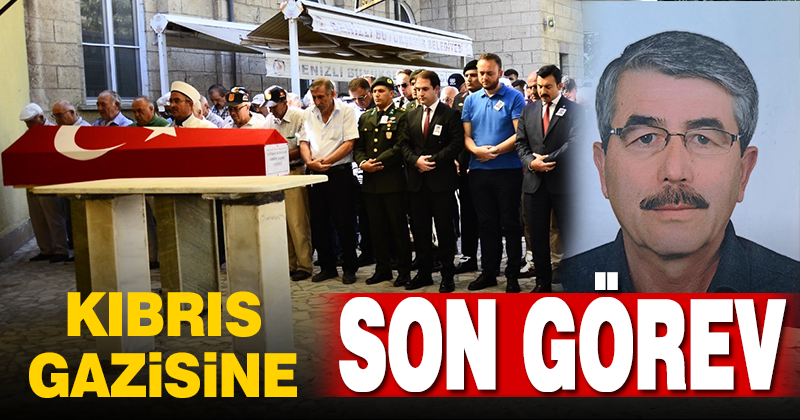Kıbrıs Gazisi askeri törenle son yolculuğuna uğurlandı